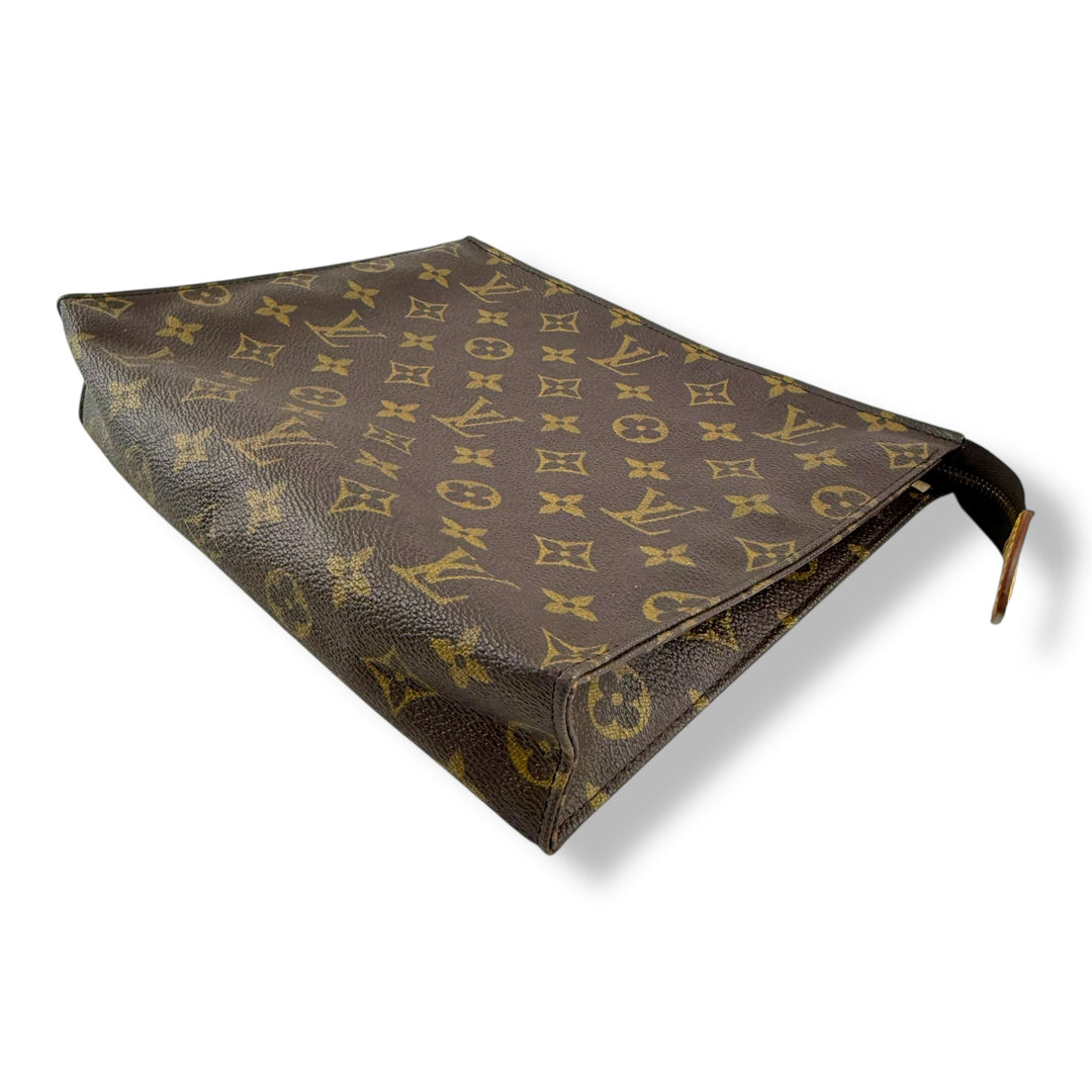Louis Vuitton Vintage Brown Monogram Toiletry Pouch 26 Bag