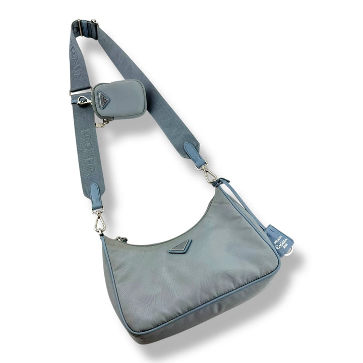 Prada Re-Editon 2005 Blue Re-Nylon Handbag