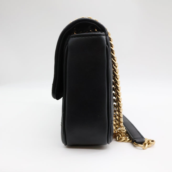 Prada Nappa Gaufre Black Leather Shoulder Handbag