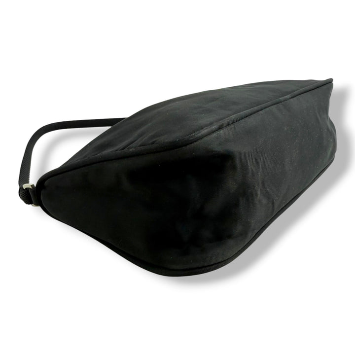 Prada Black Nylon Pochette Handbag