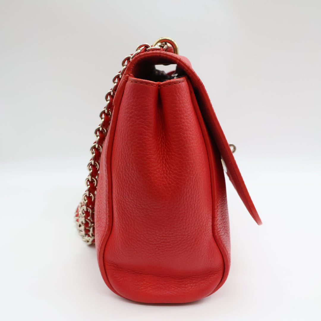 Mulberry Medium Lily Red Leather Handbag