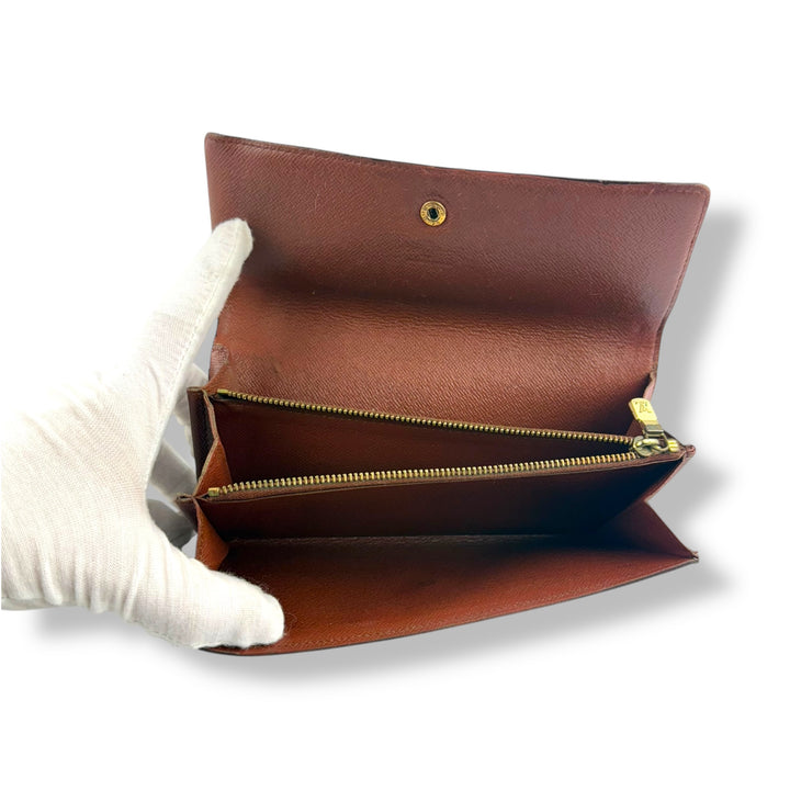 Louis Vuitton Sarah Brown Monogram Femme Wallet