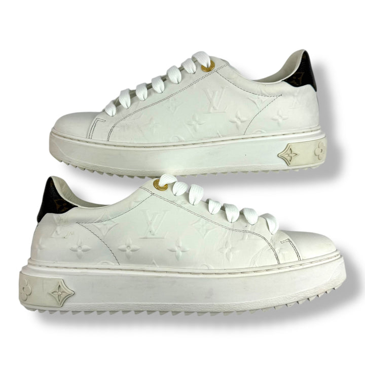 Louis Vuitton White Monogram Time Out LV UK 6 / EU 39