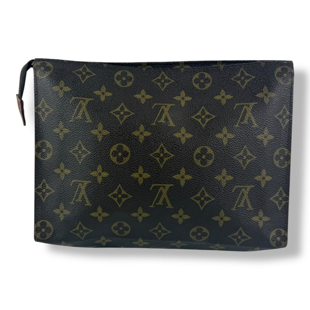 Louis Vuitton Vintage Brown Monogram Toiletry Pouch 26 Bag