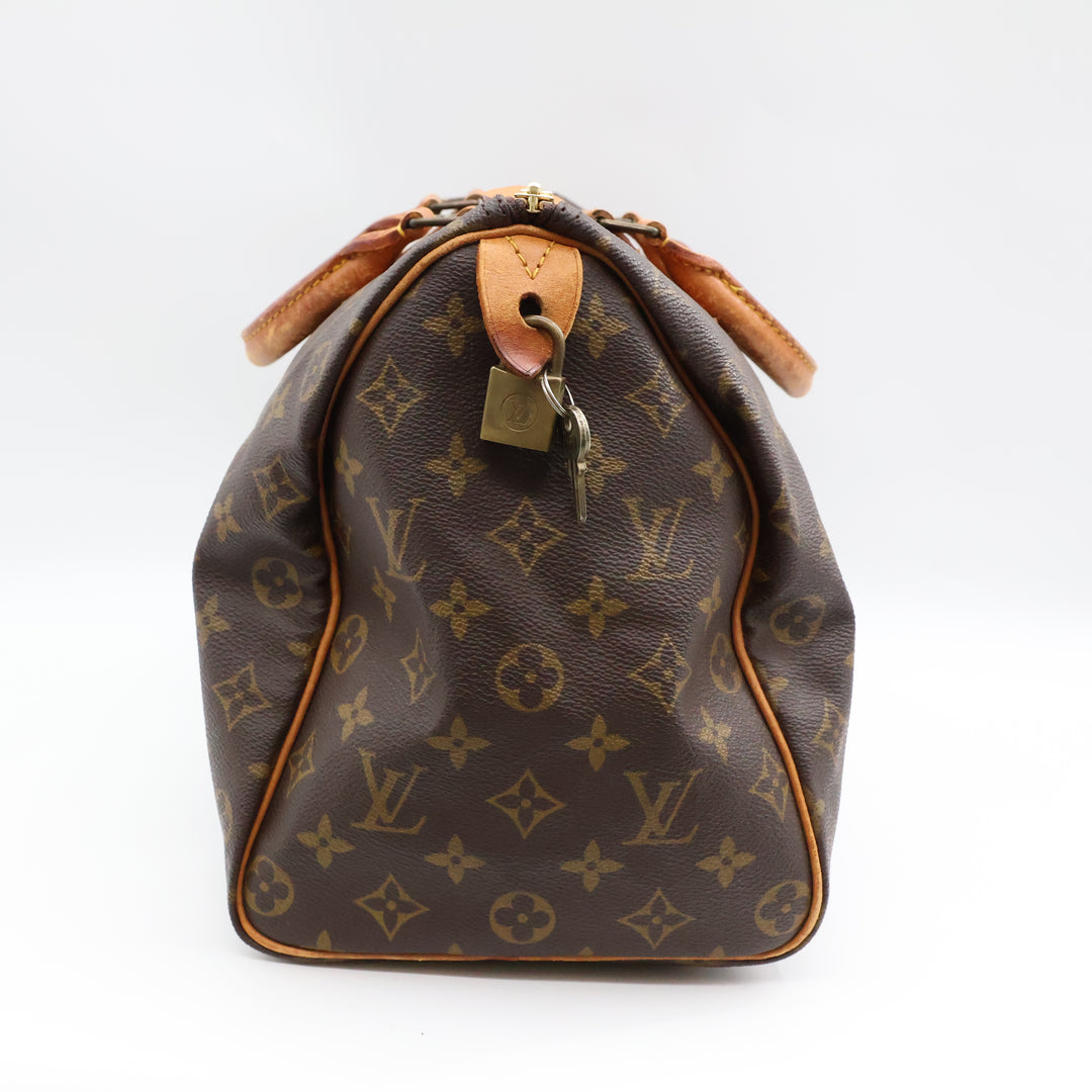 Louis Vuitton Vintage Speedy 35 Brown Monogram Handbag