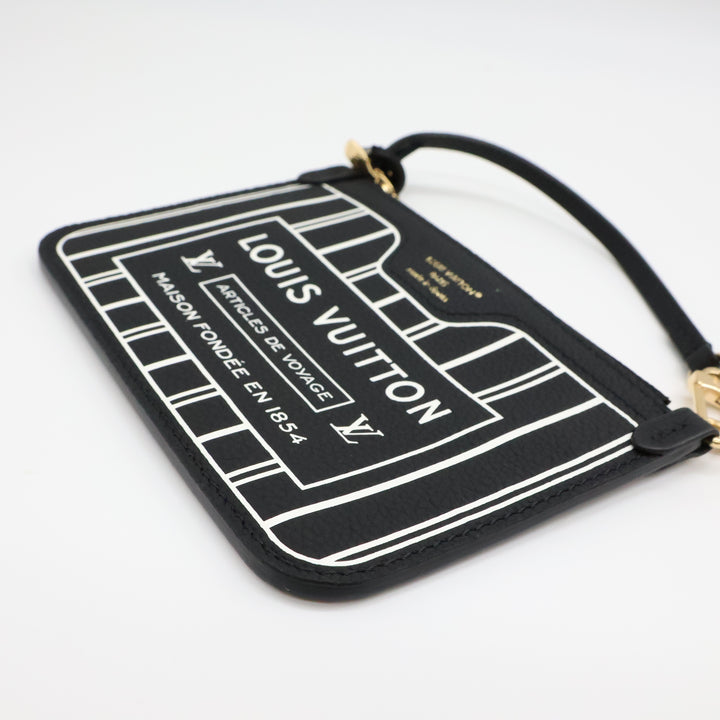 Louis Vuitton Black Neverfull Inside Out Clutch Pouch