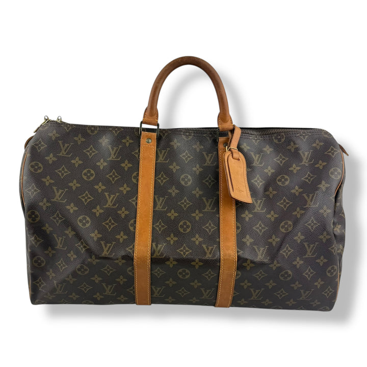 Louis Vuitton Vintage Brown Monogram 50 Keepall Duffle Bag