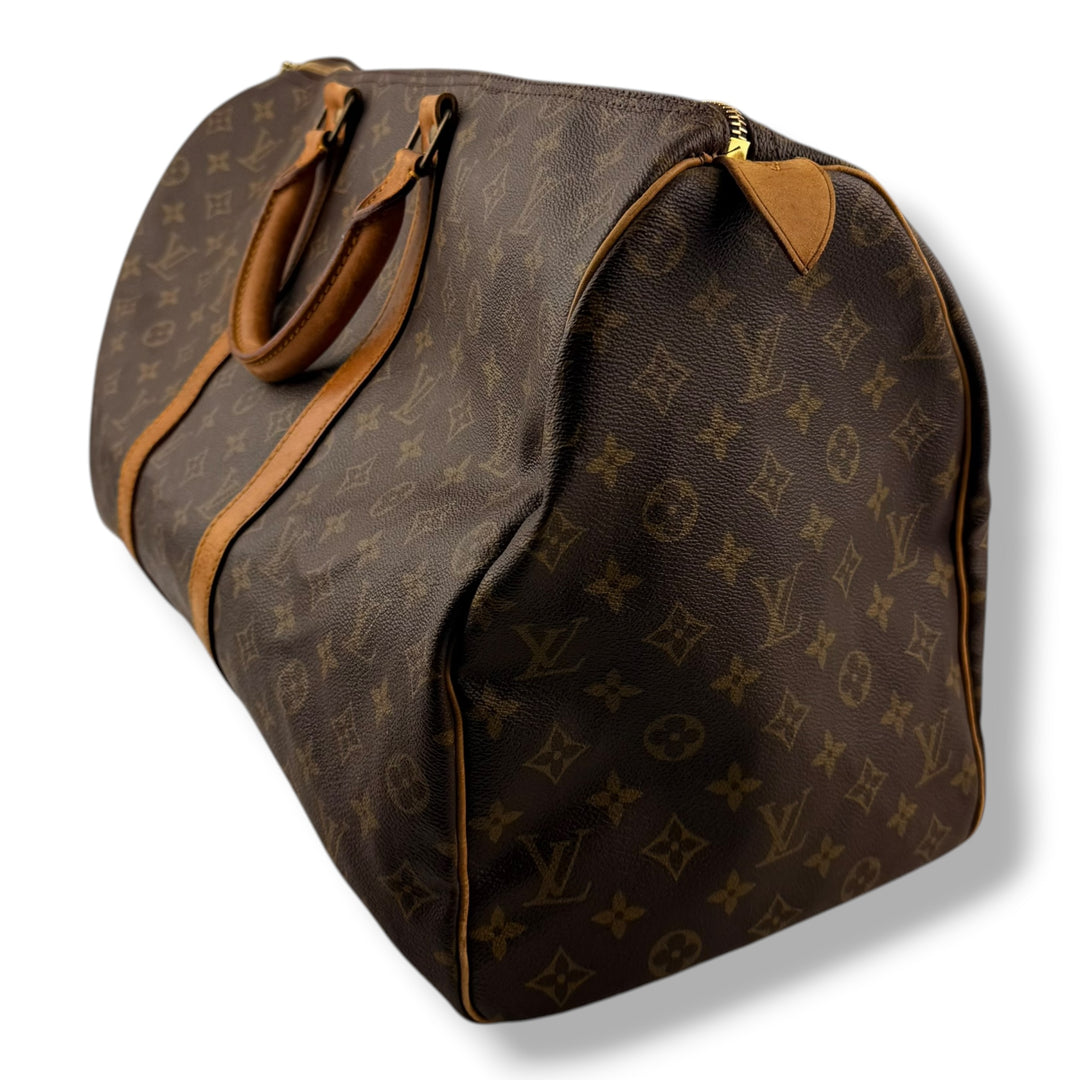 Louis Vuitton Vintage Brown Monogram 50 Keepall Duffle Bag