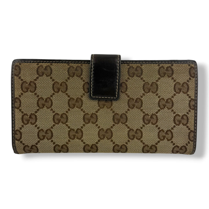 Gucci GG Beige/Brown Monogram Femme Bifold Purse