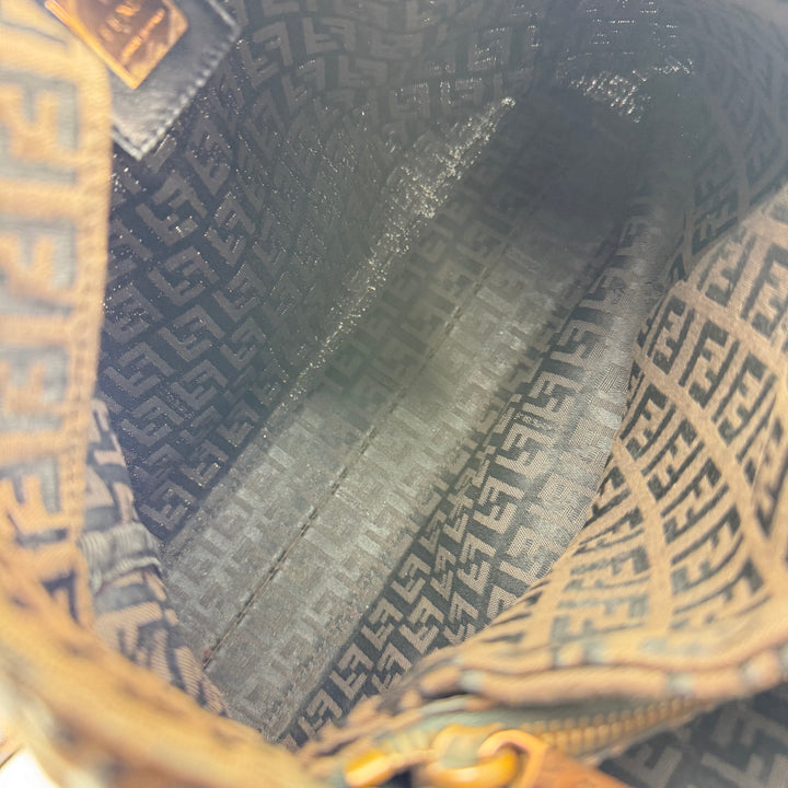 Fendi Zucchino Brown Monogram Tote Handbag