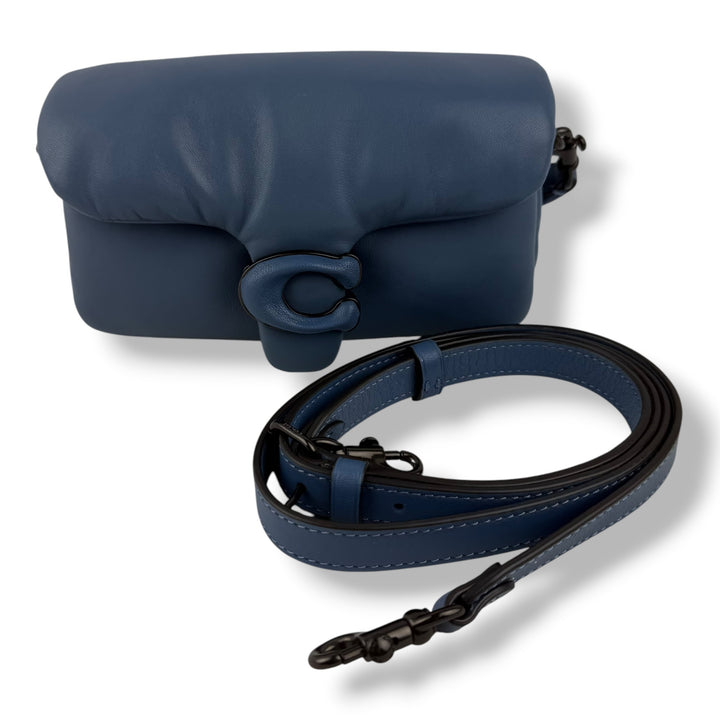 Coach Pillow Tabby 18 Blue Leather Handbag