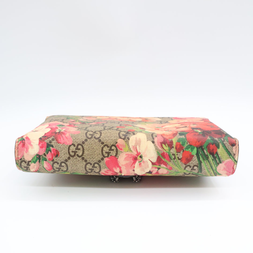Gucci GG Dionysus Beige/Pink Bloom Wallet on chain Handbag