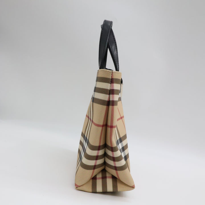 Burberry Nova Check Mini Beige Tote Handbag