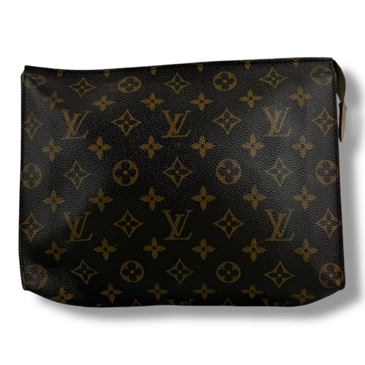 Louis Vuitton Vintage Brown Monogram Toiletry Pouch 26 Bag