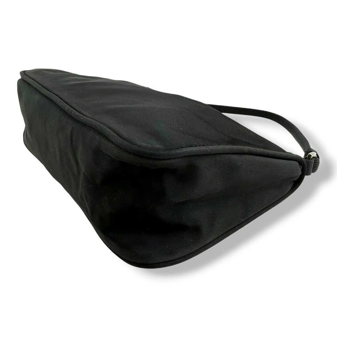 Prada Black Nylon Pochette Handbag