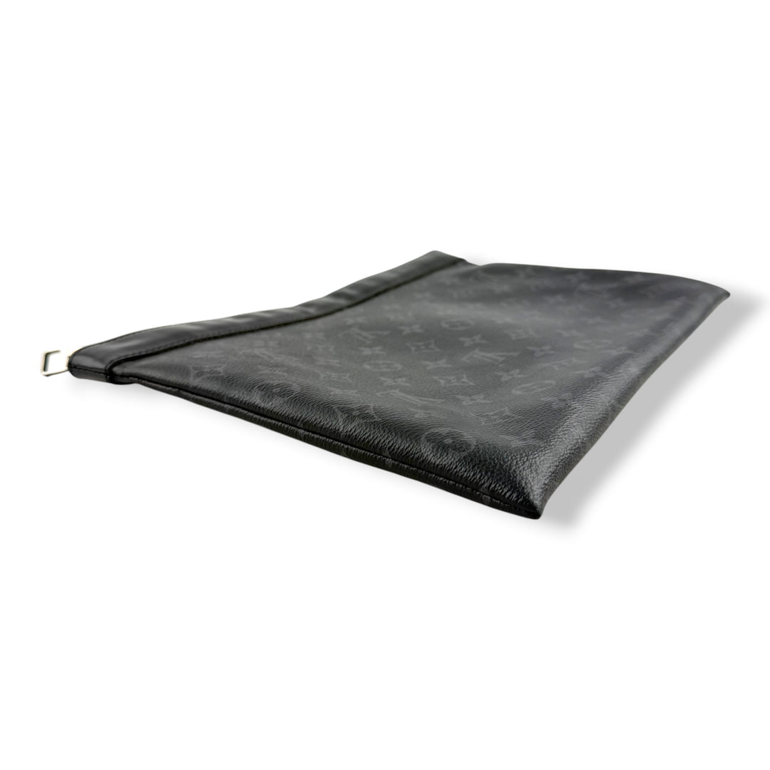 Louis Vuitton Black Monogram Pochette Eclipse Clutch Pouch