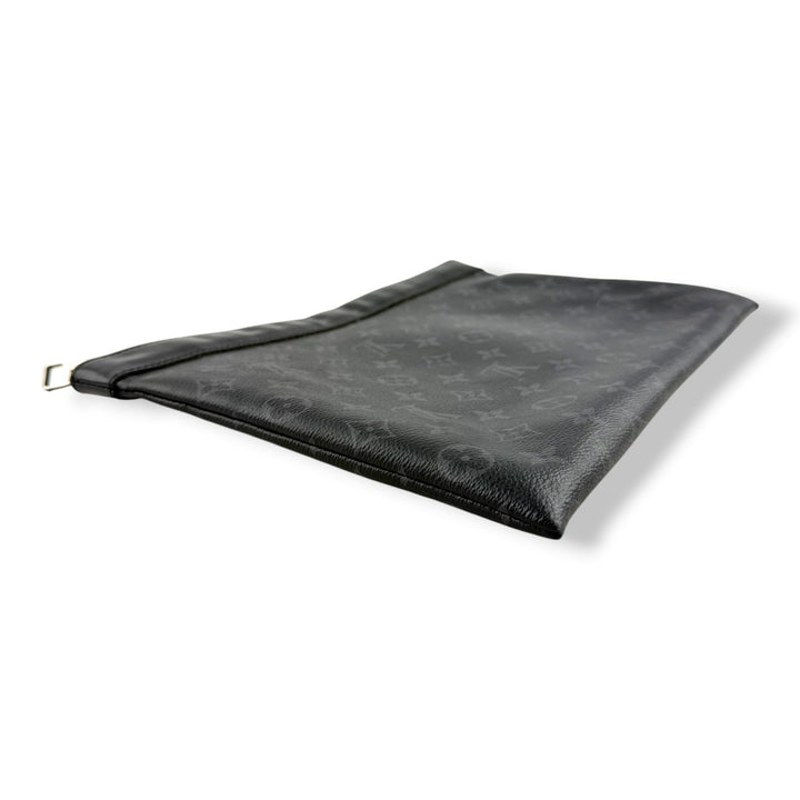 Louis Vuitton Black Monogram Pochette Eclipse Clutch Pouch