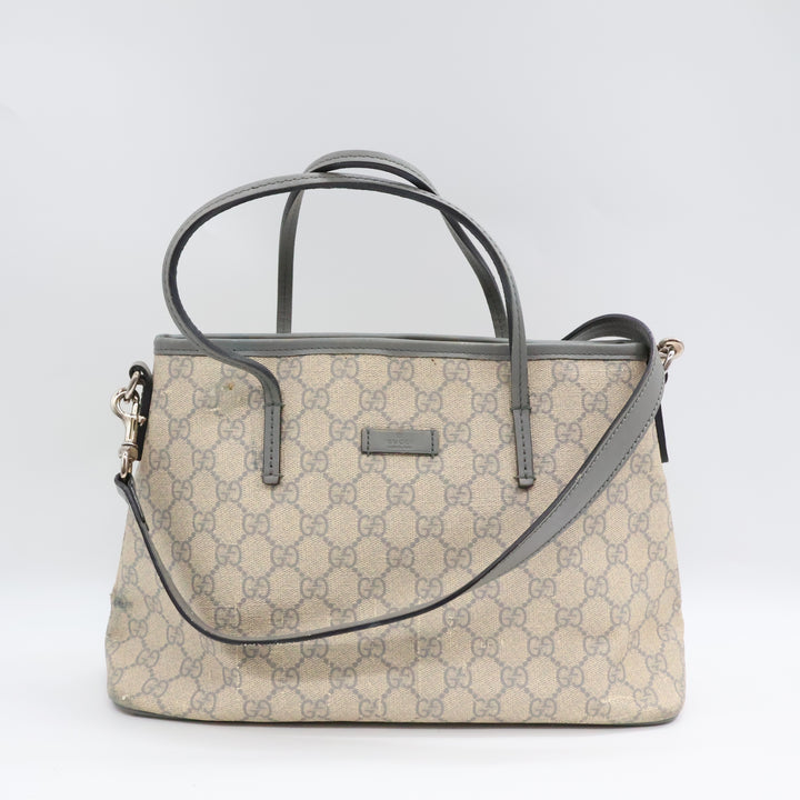 Gucci GG Beige/Grey Supreme Canvas Tote Bag