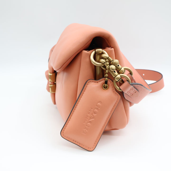Coach Pillow Tabby 26 Coral Leather Handbag