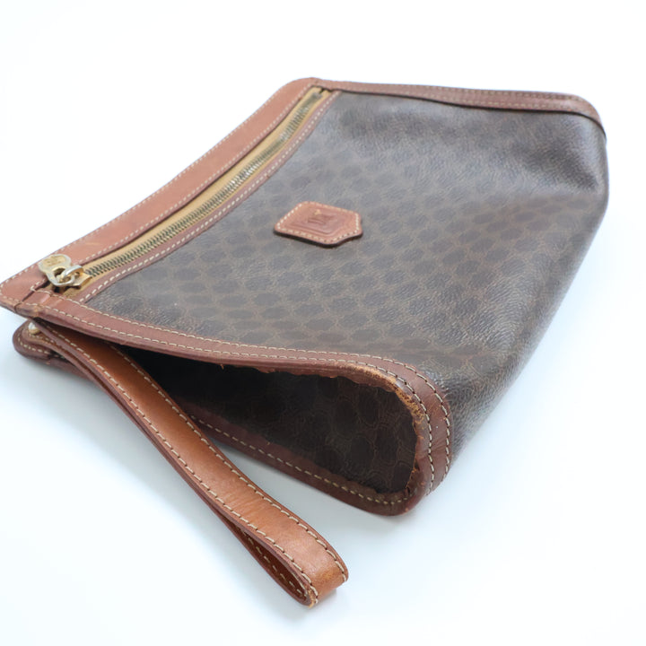 Celine Macadam Coated Canvas Clutch Bag