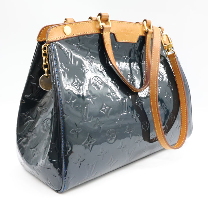 Louis Vuitton Brea MM Sea Green Vernis Patent Leather Handbag
