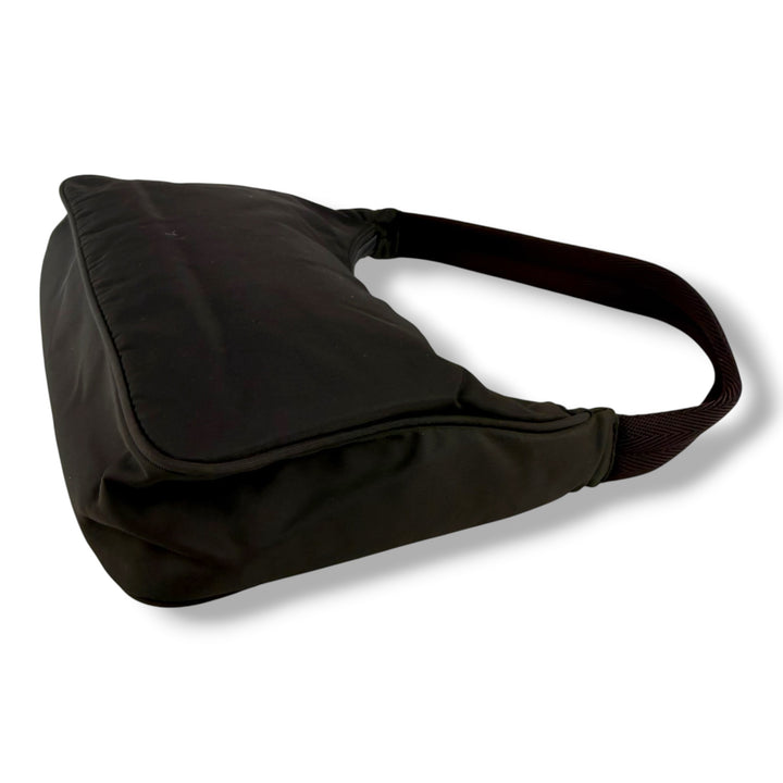 Prada Maroon Nylon Re-Edition 2000 Pochette Handbag