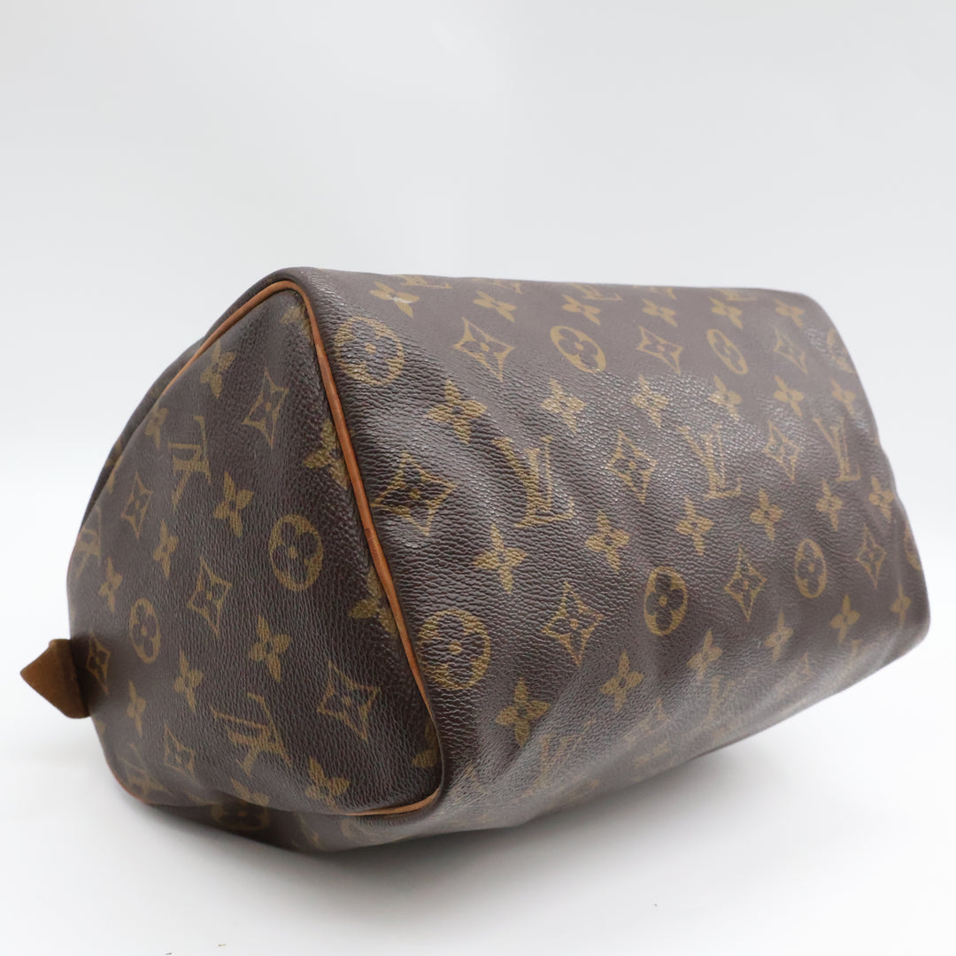 Louis Vuitton Vintage Brown Monogram Speedy 25 Handbag