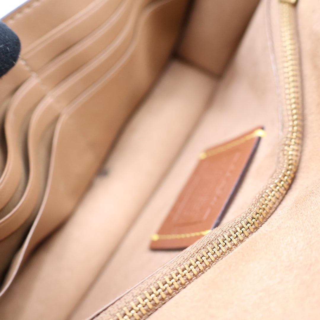 Coach Tabby Wallet On Chain Cream Leather Handbag