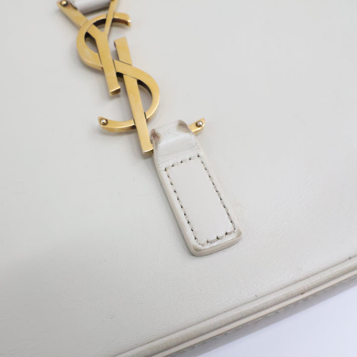 Saint Laurent YSL Cream Smooth Leather LE 5 À 7 Handbag