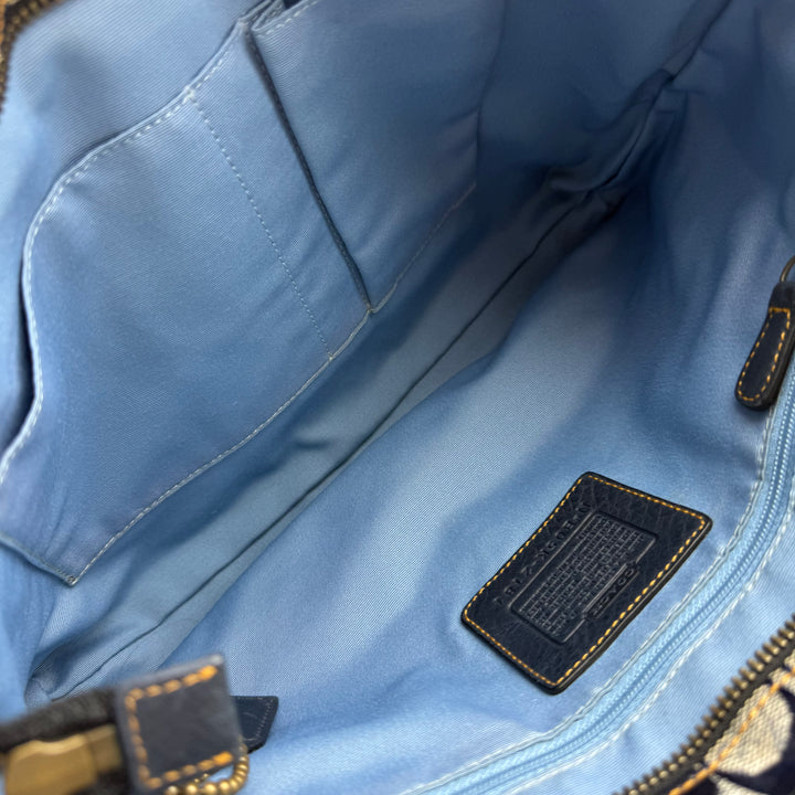 Coach Blue Tie Dye Signature Tote Handbag