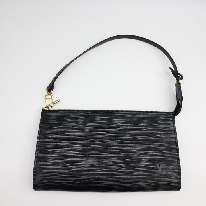 Louis Vuitton Pochette Black Epi Leather Bag