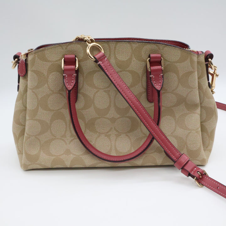 Coach Carryall Satchel Beige/Pink