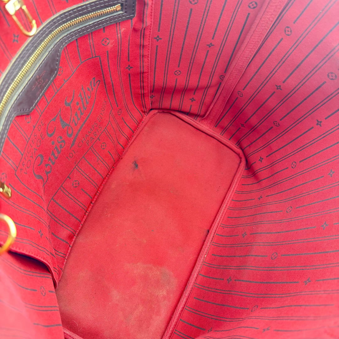 Louis Vuitton Brown Damier Neverfull MM Handbag