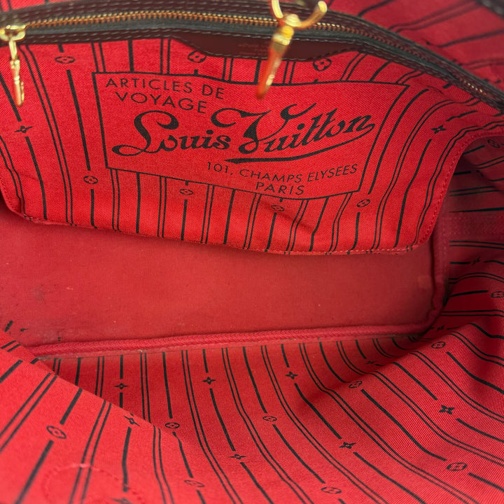Louis Vuitton Brown Damier Neverfull MM Handbag