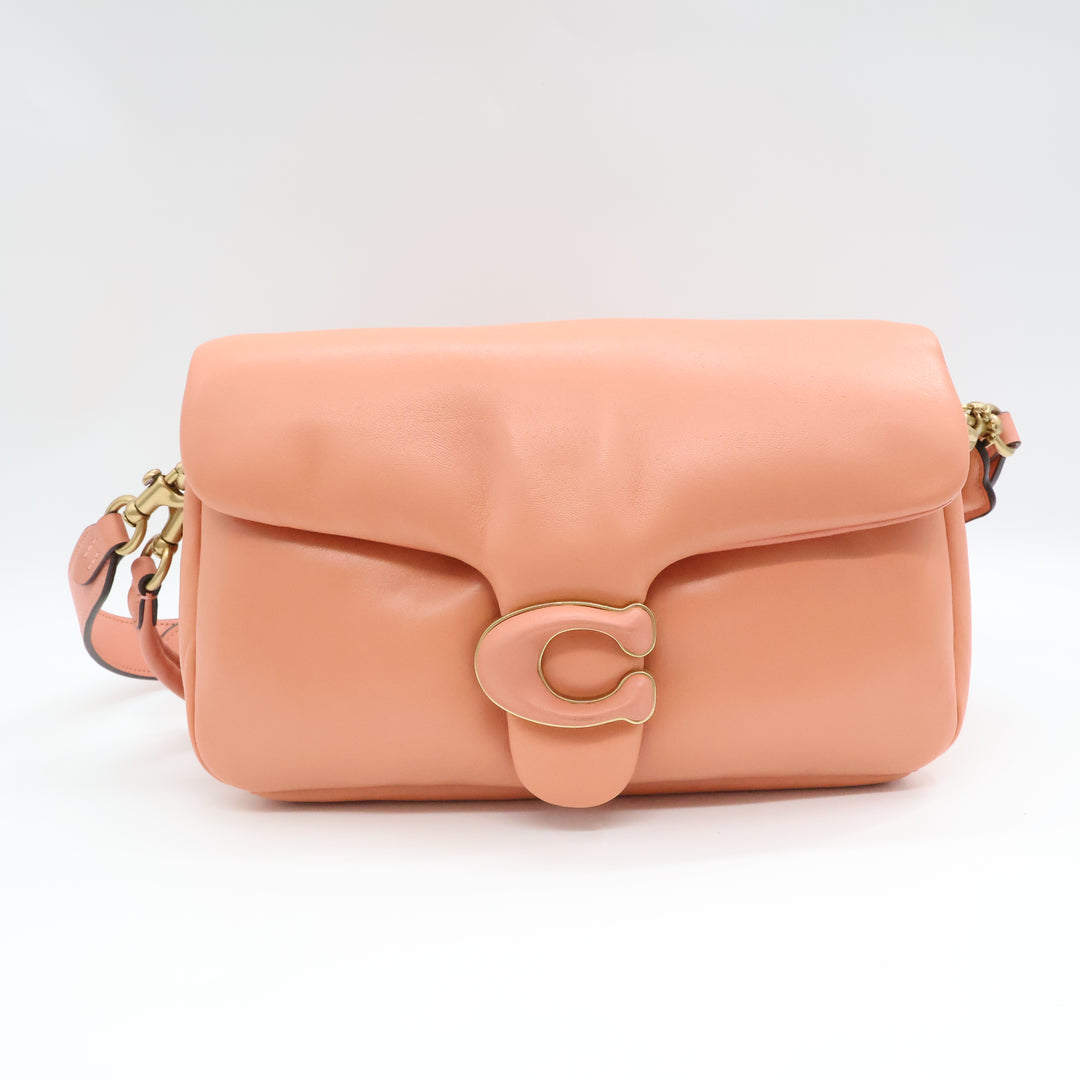 Coach Pillow Tabby 26 Coral Leather Handbag