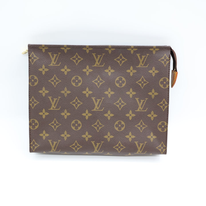 Louis Vuitton Vintage Brown Monogram Toiletry Pouch 26 Bag