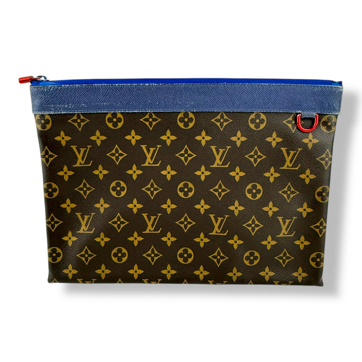 Louis Vuitton Brown/Blue Monogram Pochette Apollo Clutch Pouch