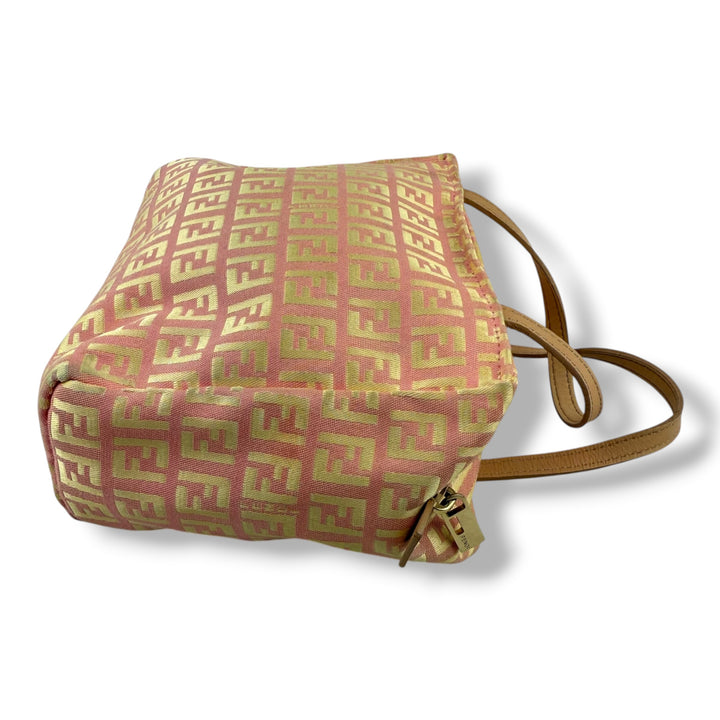 Fendi Zucca Pink Zucchino Monogram Mini Tote Handbag