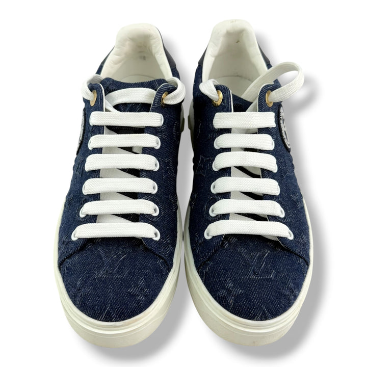 Louis Vuitton Blue/White Monogram Time Out LV UK 5.5 / EU 38.5