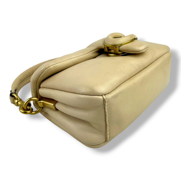 Coach Pillow Tabby 18 Beige Leather Handbag