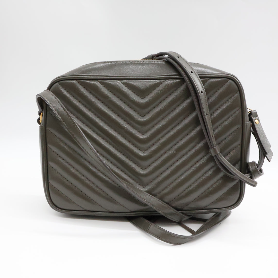 Saint Laurent Medium YSL Olive Lou Quilted Leather Crossbody Handbag