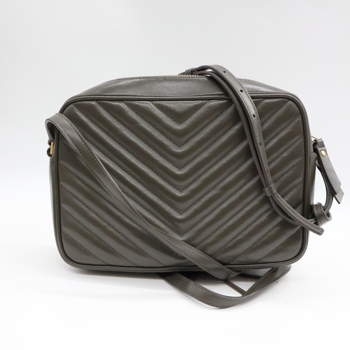 Saint Laurent Medium YSL Olive Lou Quilted Leather Crossbody Handbag