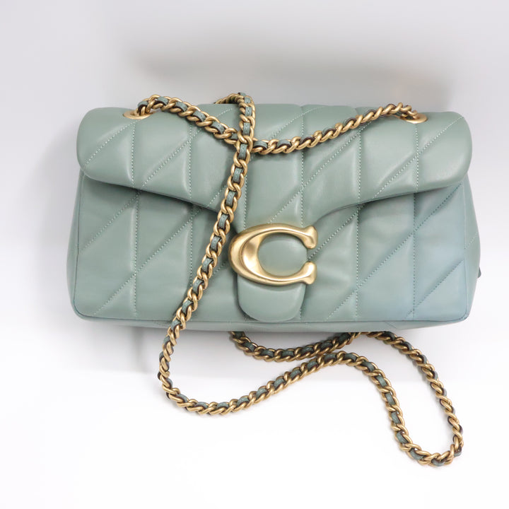 Coach Pillow Quilted Tabby 26 Sage Nappa Leather Handbag