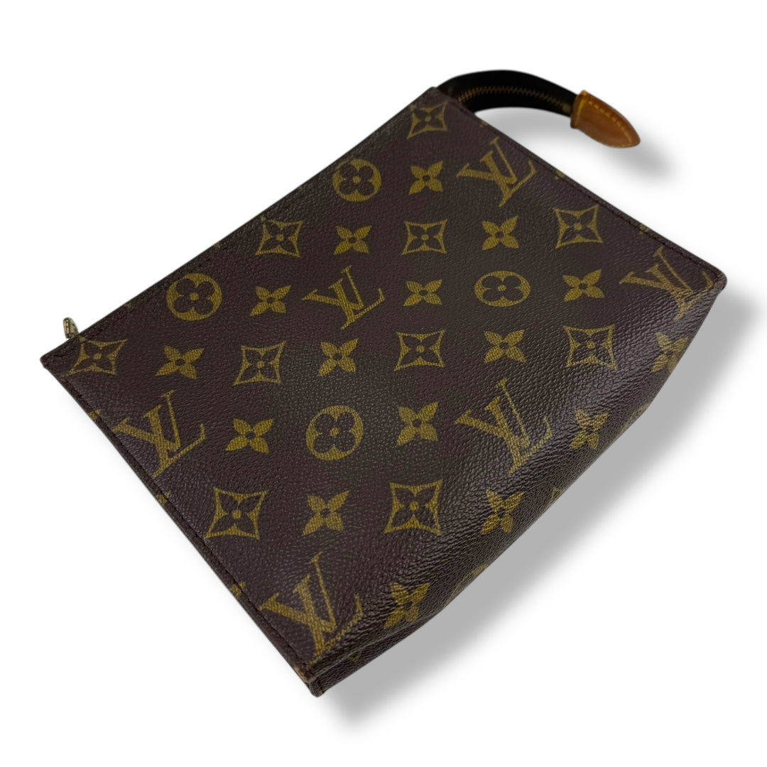 Louis Vuitton Vintage Brown Monogram Toiletry Pouch 19 Bag
