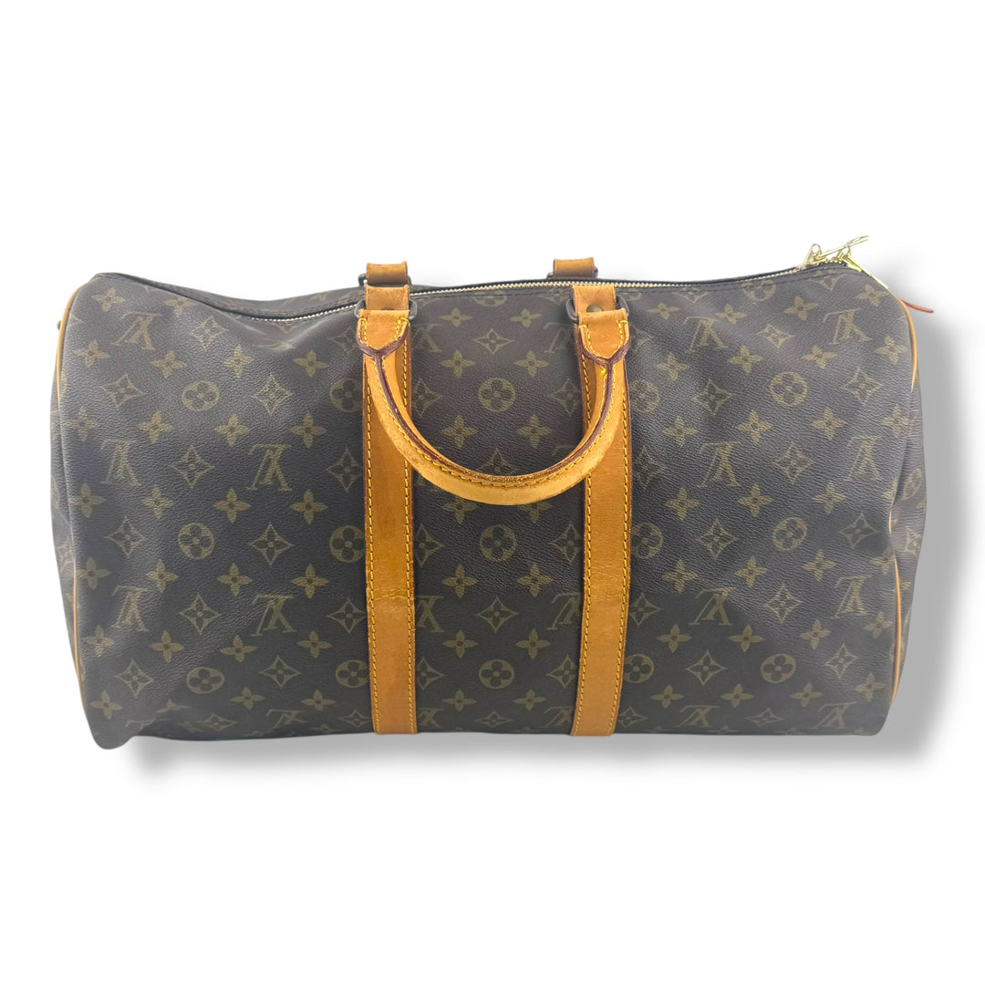Louis Vuitton Vintage Brown Monogram 45 Keepall Duffle Bag