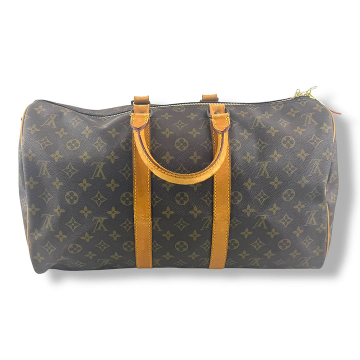 Louis Vuitton Vintage Brown Monogram 45 Keepall Duffle Bag