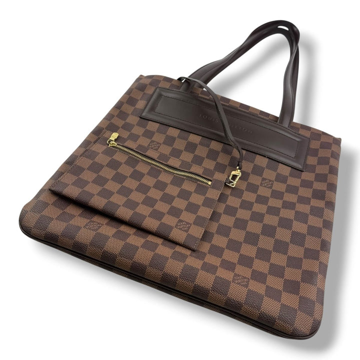 Louis Vuitton Brown Damier Clifton Tote Handbag W/Added Pouch