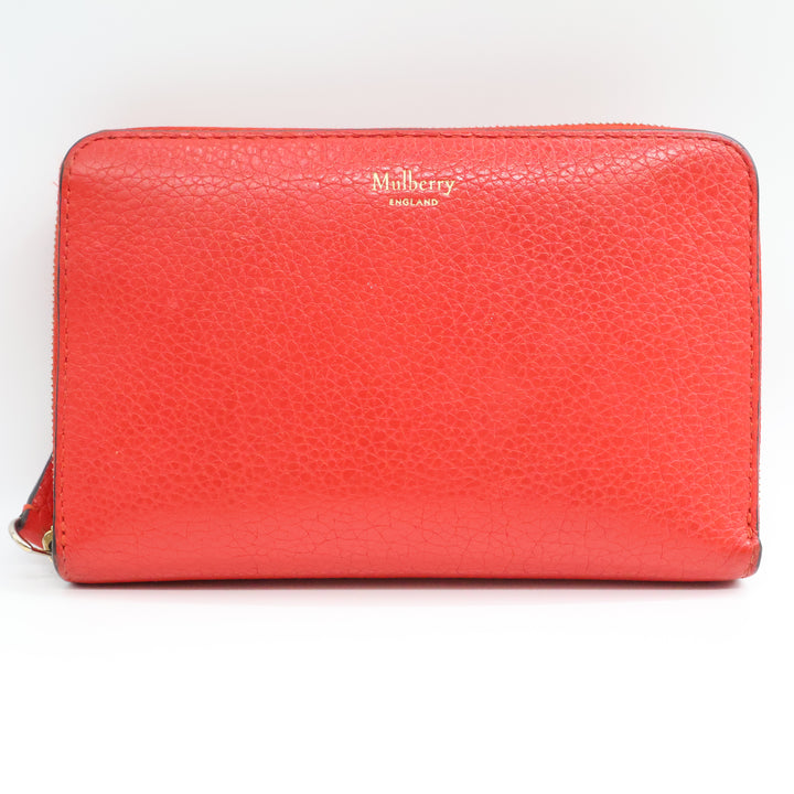 Mulberry Red Zip Around Purse