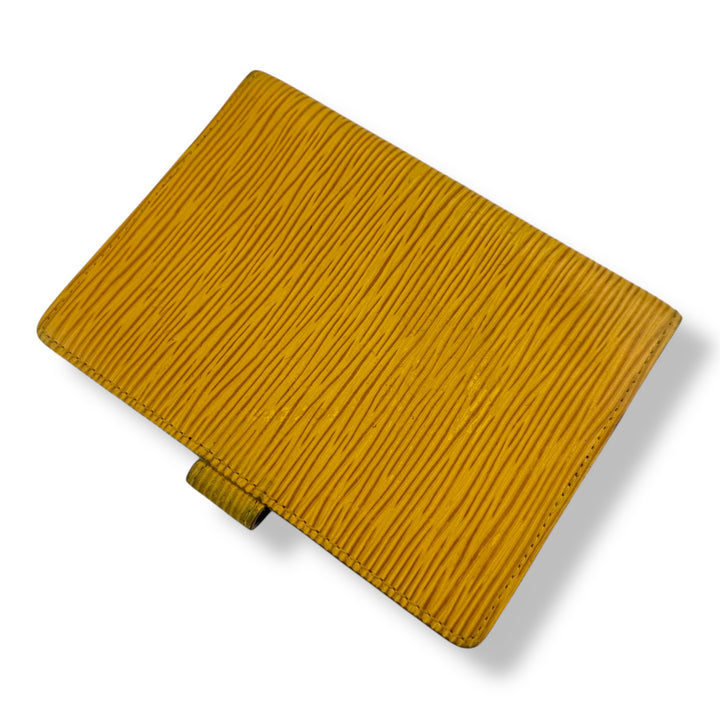 Louis Vuitton Yellow Epi PM Ring Agenda Wallet
