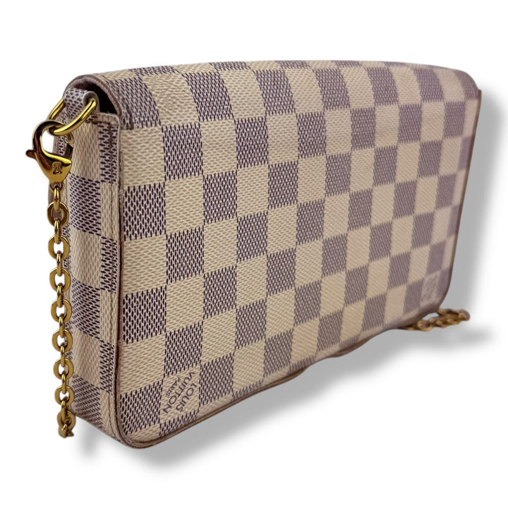 Louis Vuitton Felicie Pochette Damier Azur Handbag